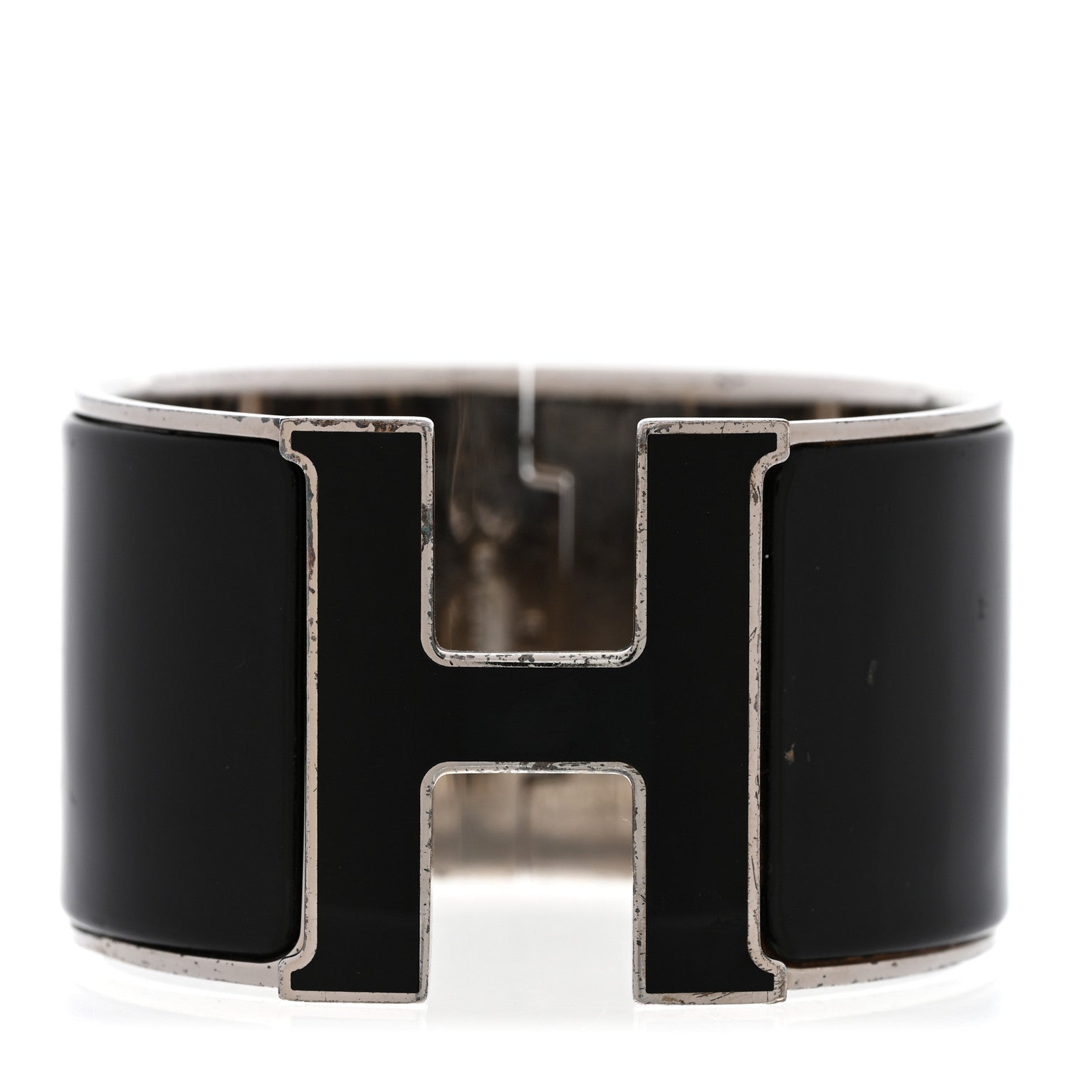 Hermes Enamel Extra Wide Clic Clac H Bracelet GM Black 1 of 5