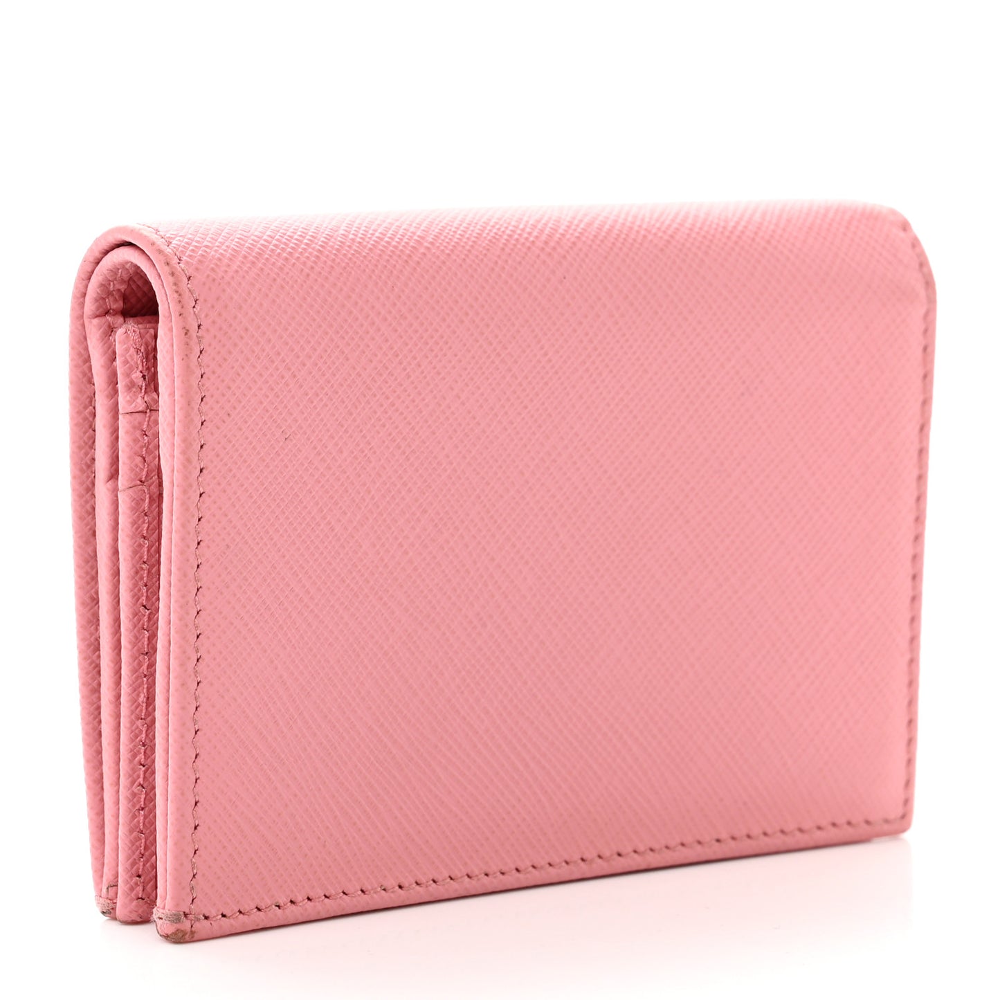 Saffiano Metal Compact Snap Bi-Fold Wallet Petalo