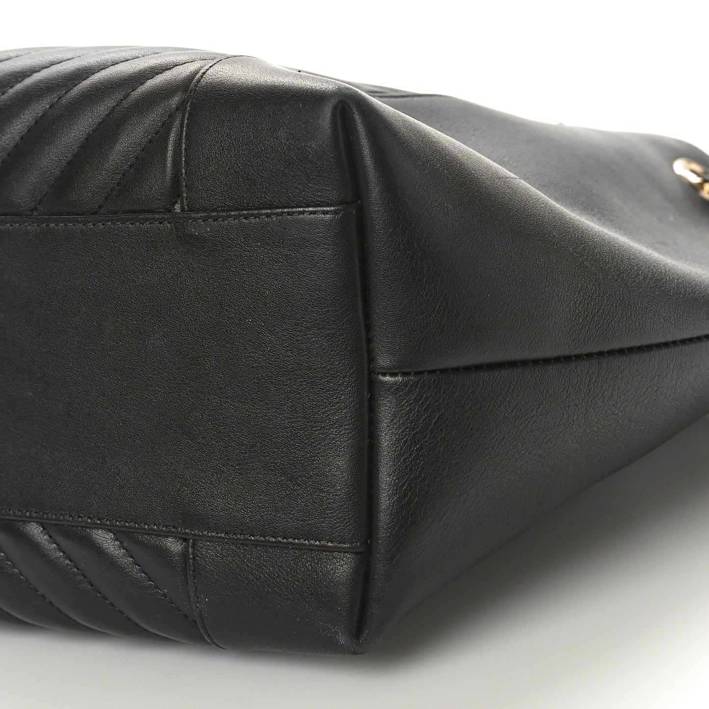 Calfskin Quilted Large Daily Shopping Bag Black