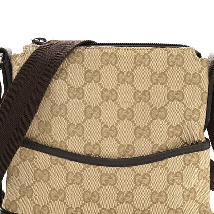 Gucci Monogram Calfskin Small Flat Messenger Bag Dark Brown 8 of 11