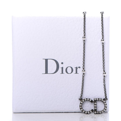 Christian Dior Metal Logo CD Necklace Ruthenium 6 of 6