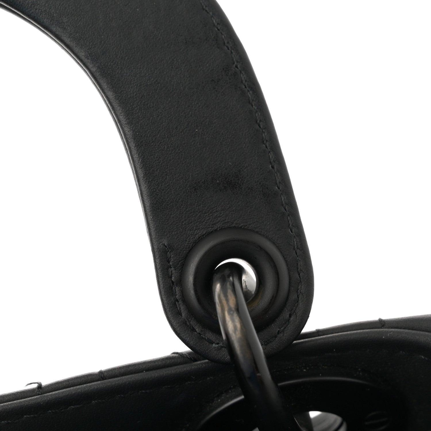Christian Dior Ultra Matte Calfskin Cannage Mini Lady Dior Black 12 of 13