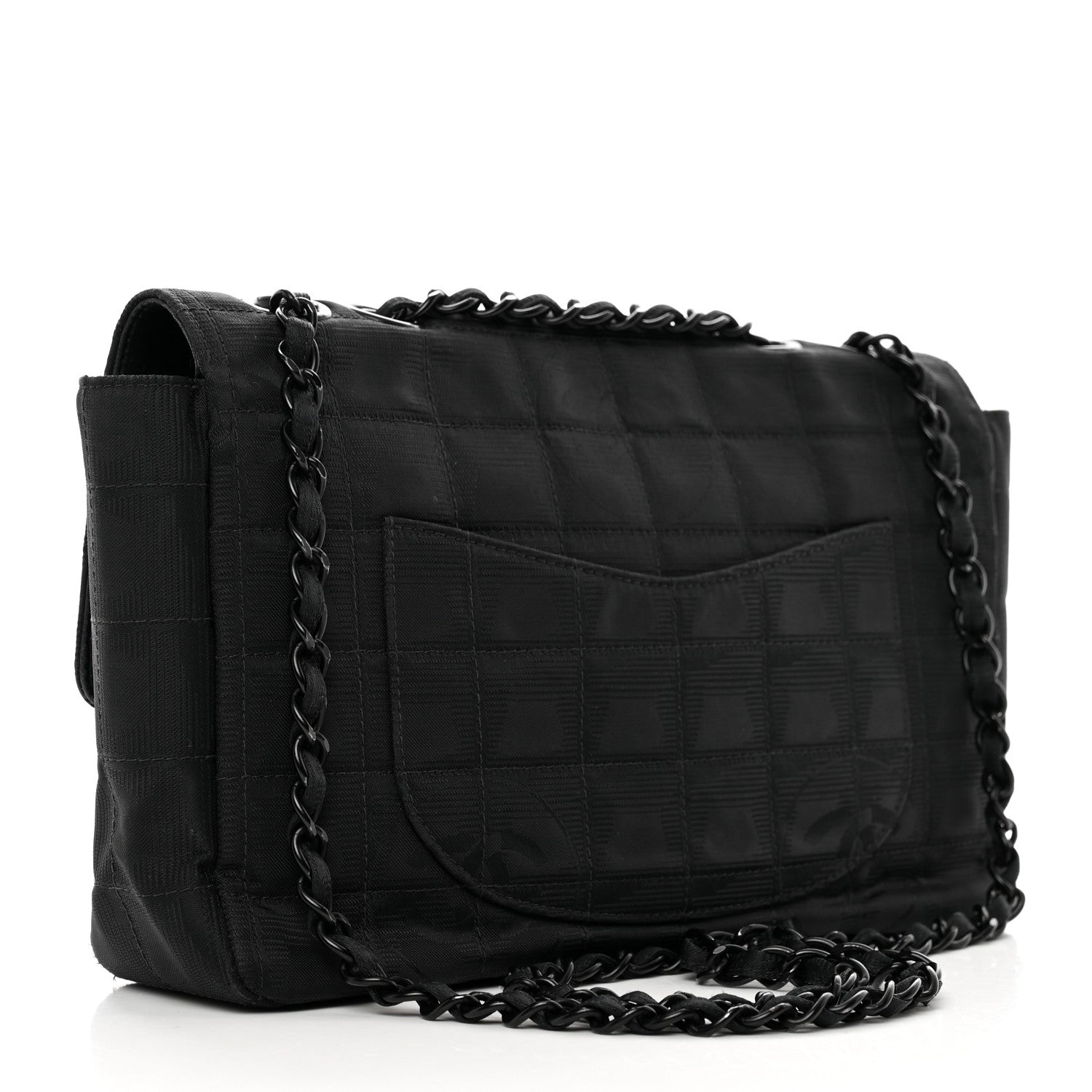Chanel Nylon Medium Travel Flap Black 3 of 12