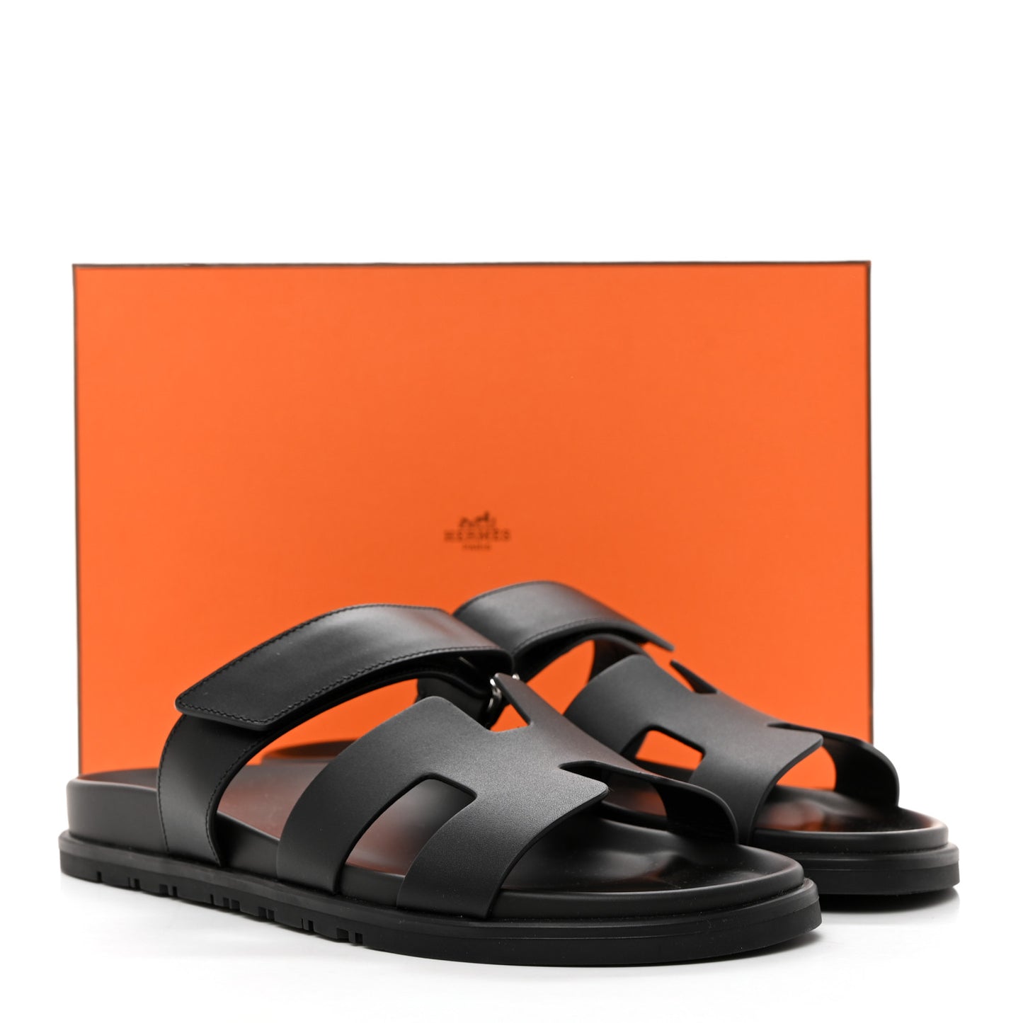 Calfskin Womens Chypre Sandals 40.5 Black