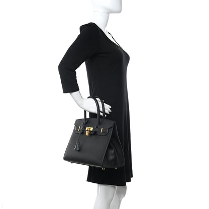 Hermes Madame Calfskin Birkin Sellier 30 Black 2 of 12