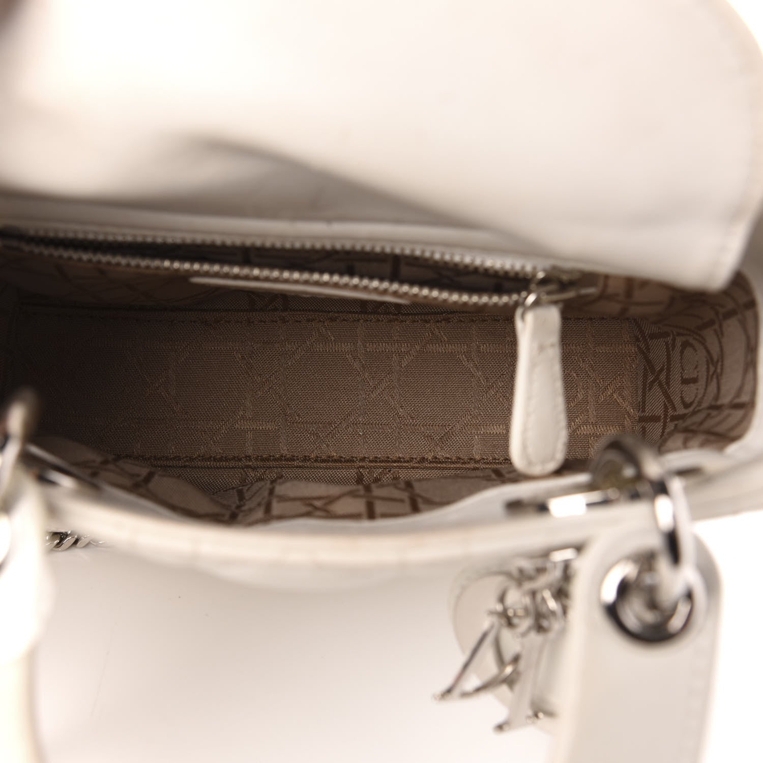 Christian Dior Lambskin Cannage Mini Lady Dior White 5 of 13