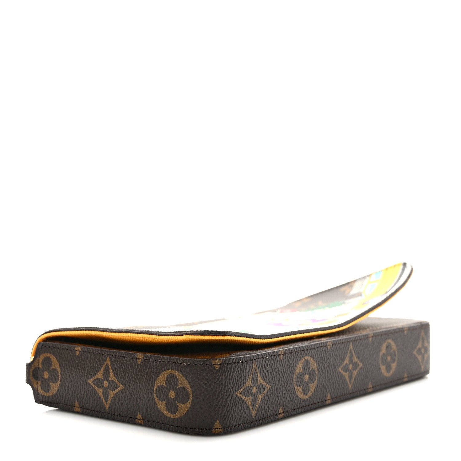 Louis Vuitton Monogram 2022 Christmas Animation New York Soho Pochette Felicie Chain Wallet Yellow 5 of 9