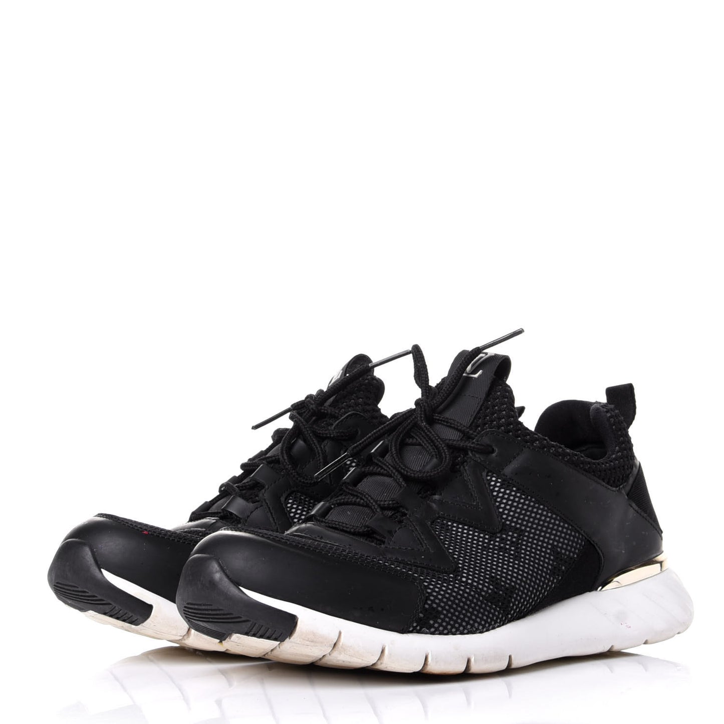Technical Nylon Monogram Rubber Aftergame Sneakers 38 Black