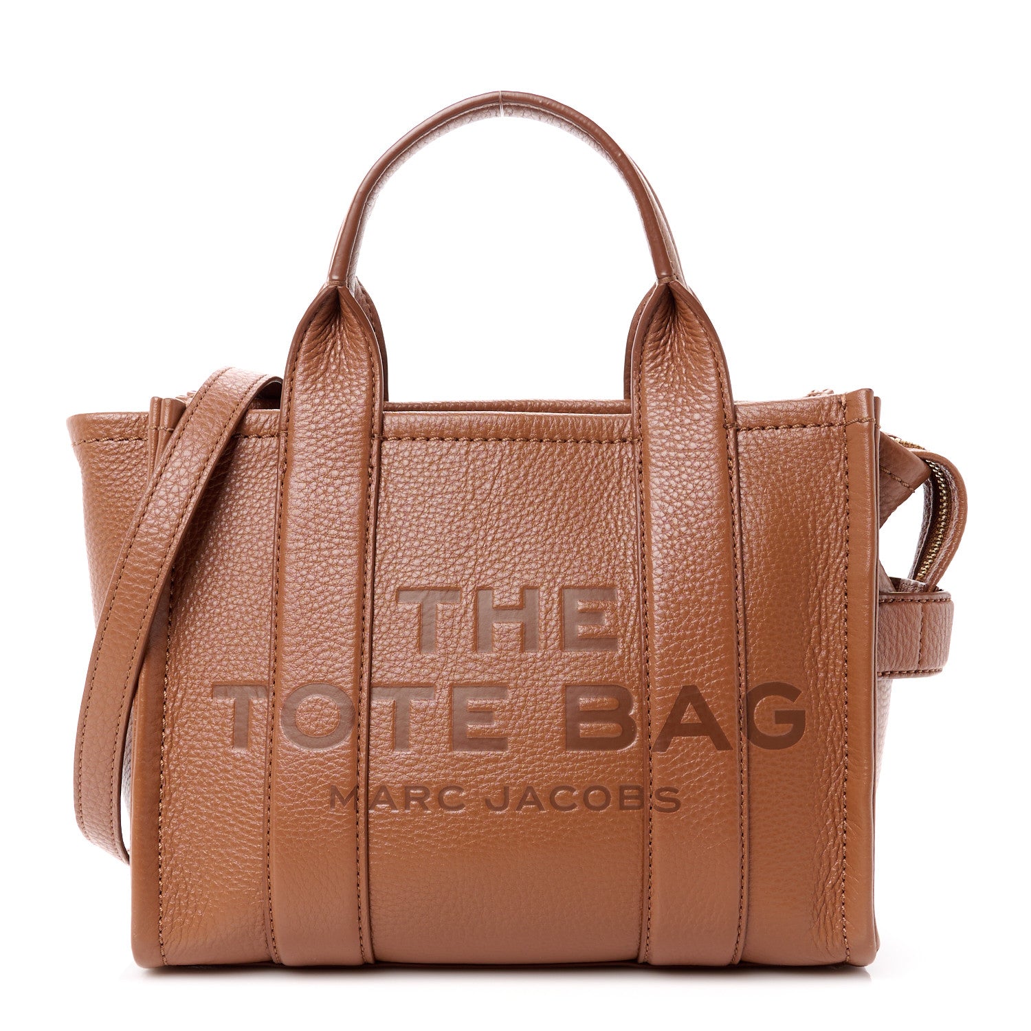 Marc Jacobs Grained Calfskin Mini The Tote Bag Argan Oil 1 of 13