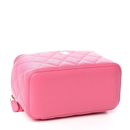 Chanel Caviar Quilted Small Vanity Case With Chain Pink 4 of 10