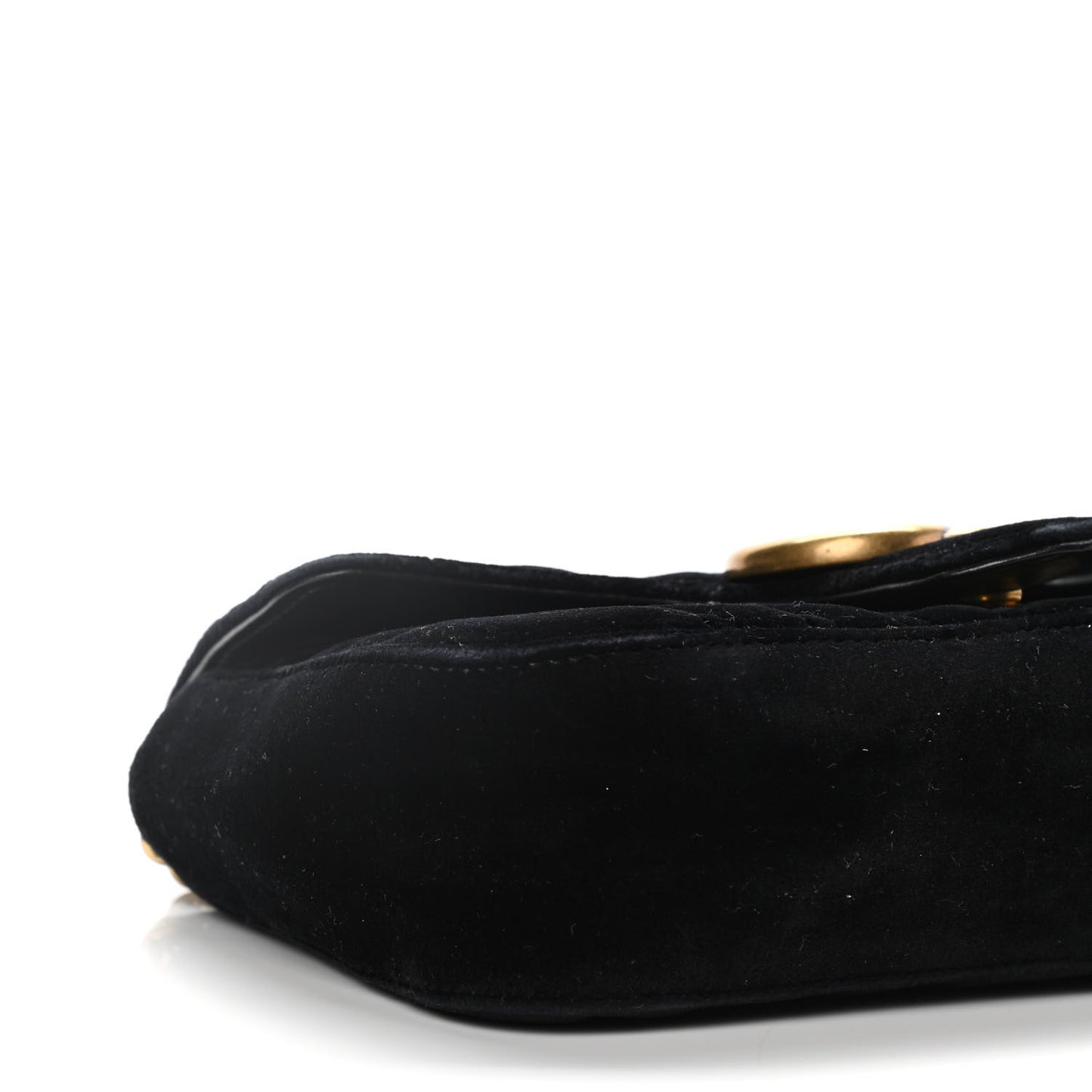 Velvet Matelasse Mini GG Marmont Shoulder Bag Black