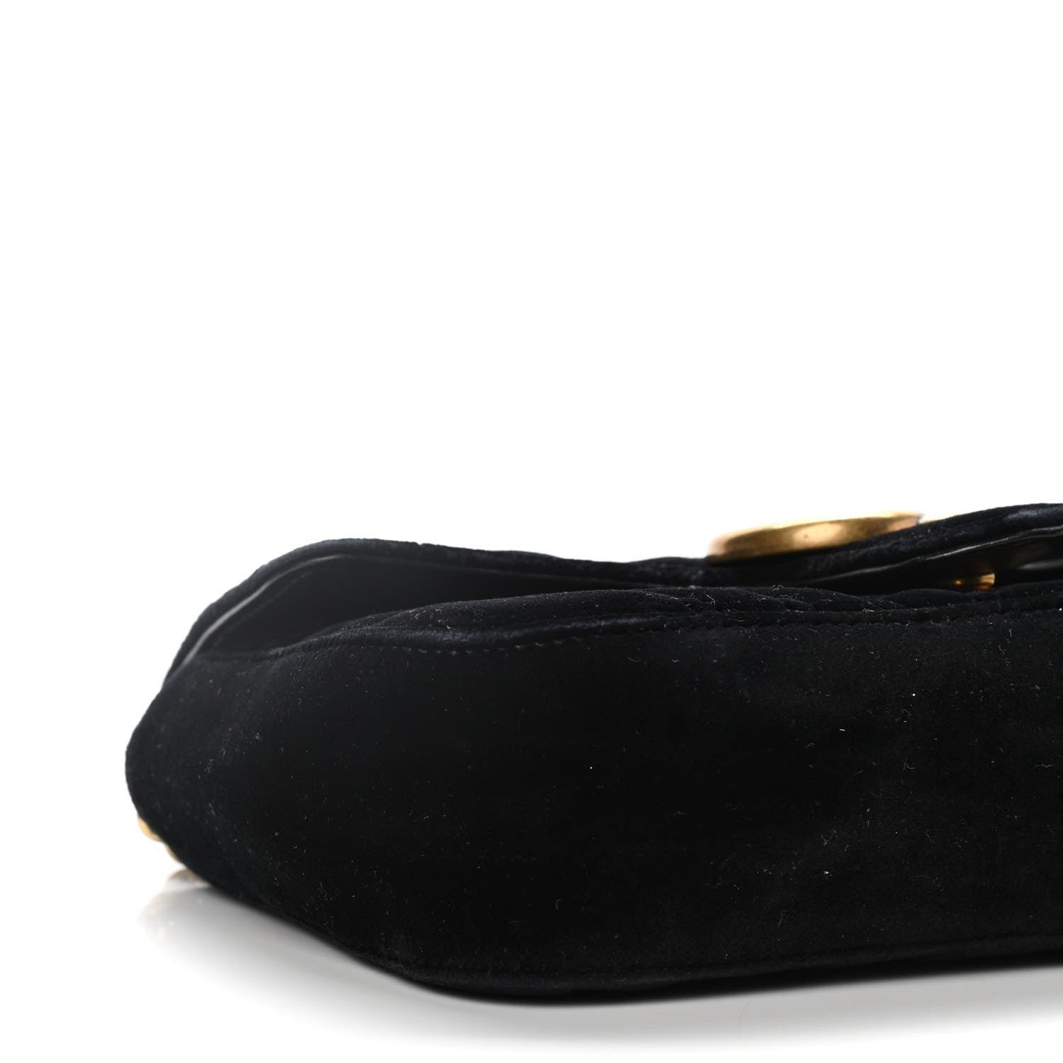 Gucci Velvet Matelasse Mini GG Marmont Shoulder Bag Black 9 of 16