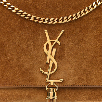 Saint Laurent Suede Medium Classic Monogram Kate Tassel Satchel Light Ochre 7 of 12