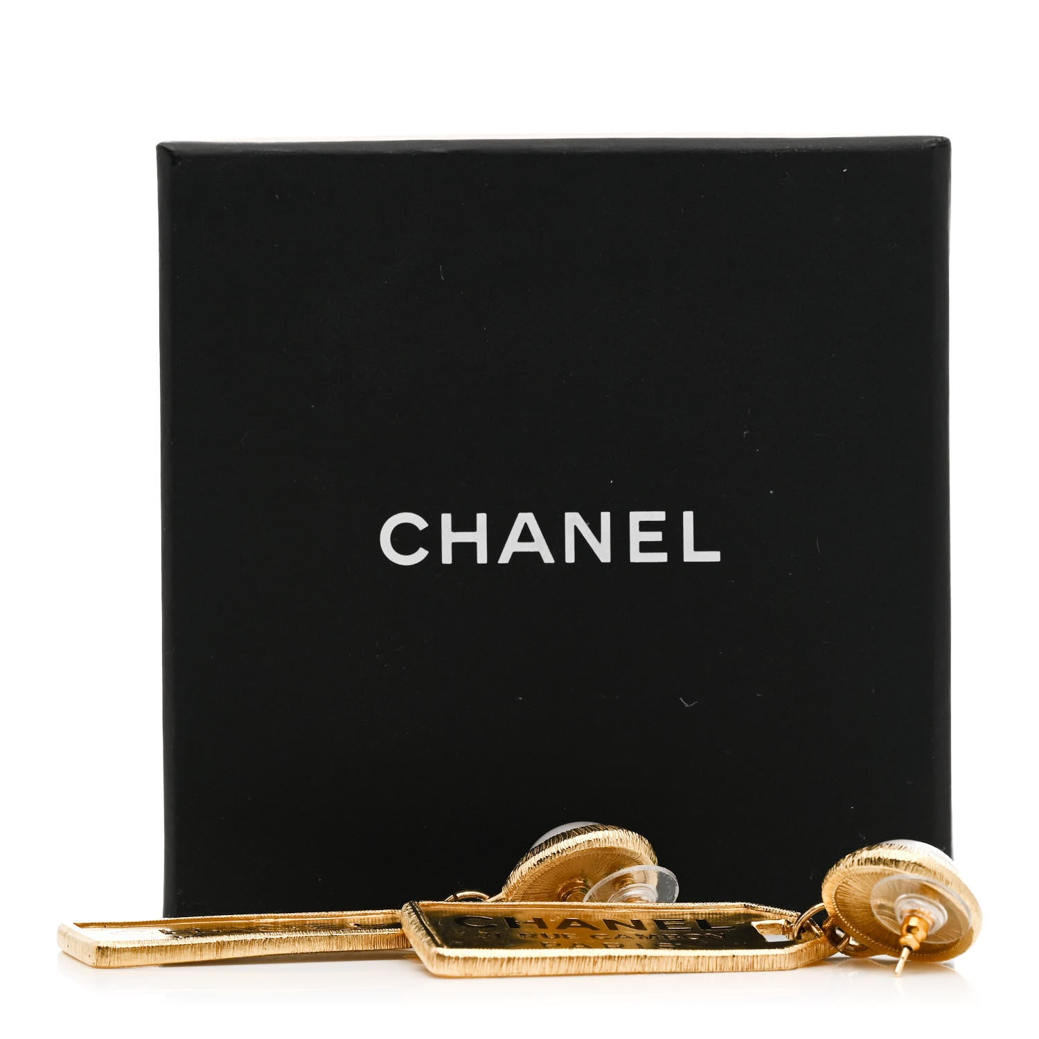 Chanel Pearl CC Tags Drop Earrings Gold 5 of 5