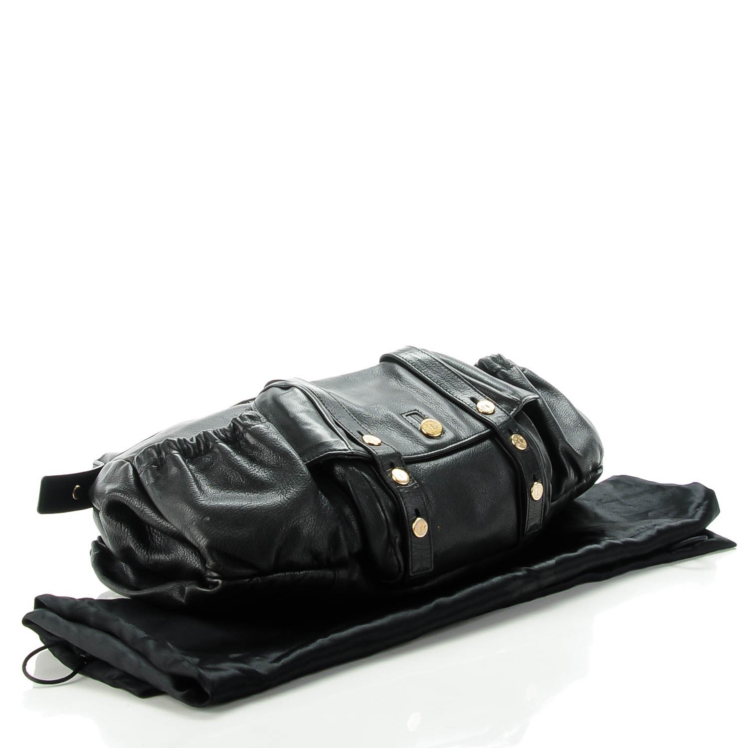 Saint Laurent Chevre Large Mala Mala Horn Bag Black 4 of 7