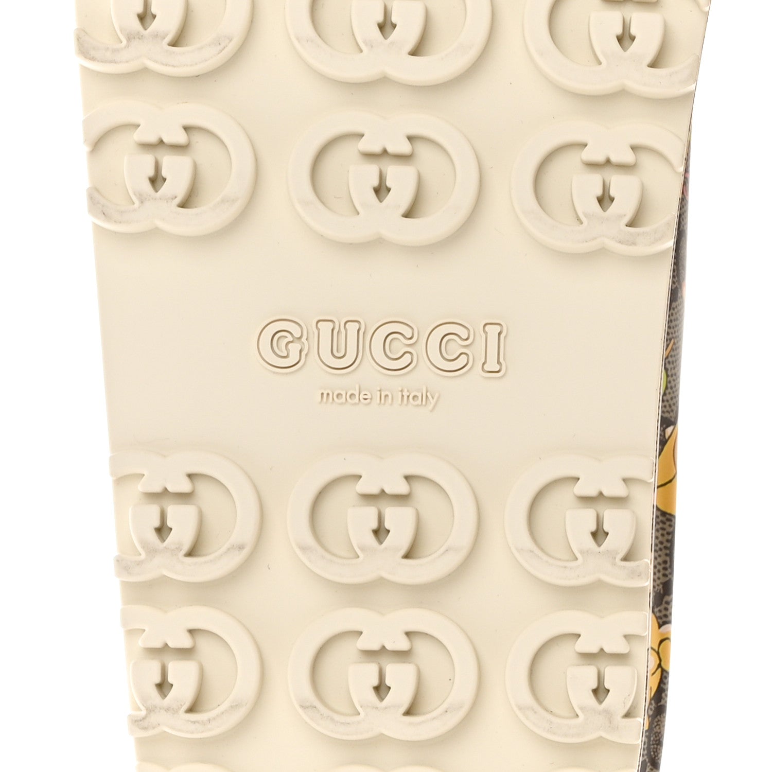Gucci X PIKARAR Cubic Rubber Monogram Animal Print Womens Interlocking G Platform 42mm Slide Sandals 38 Beige Ebony Multicolor 6 of 9
