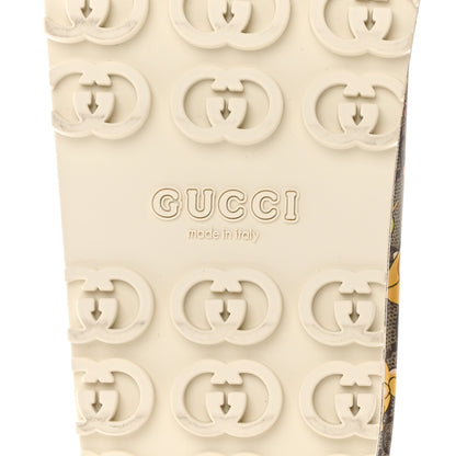Gucci X PIKARAR Cubic Rubber Monogram Animal Print Womens Interlocking G Platform 42mm Slide Sandals 38 Beige Ebony Multicolor 6 of 9