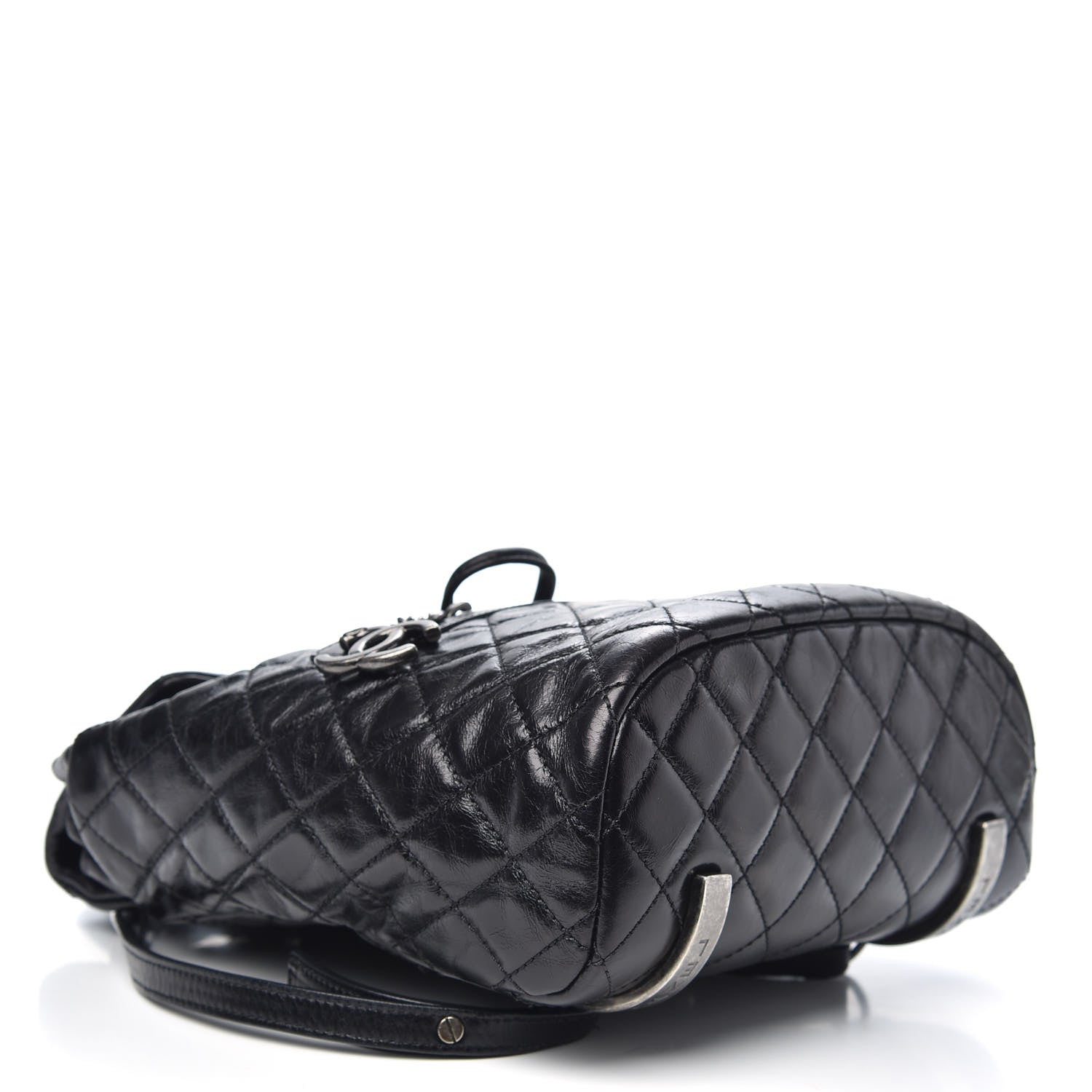Chanel Glazed Calfskin Quilted Small Salzburg Mountain Backpack Black 4 of 10