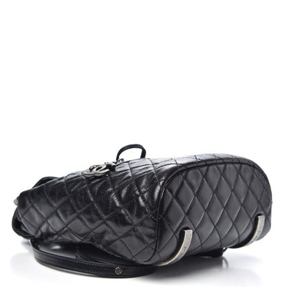 Chanel Glazed Calfskin Quilted Small Salzburg Mountain Backpack Black 4 of 10