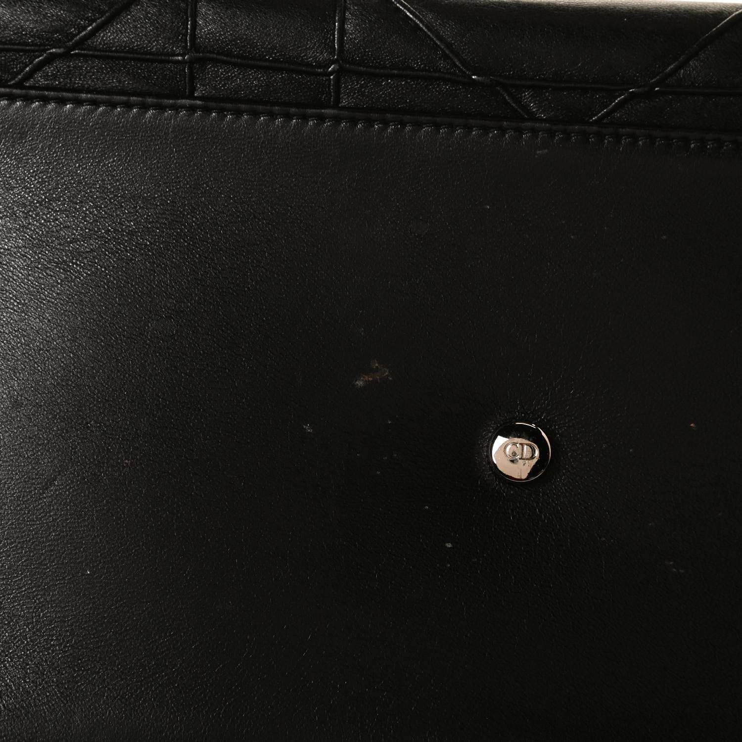 Christian Dior Lambskin Cannage Medium Granville Tote Black 12 of 14