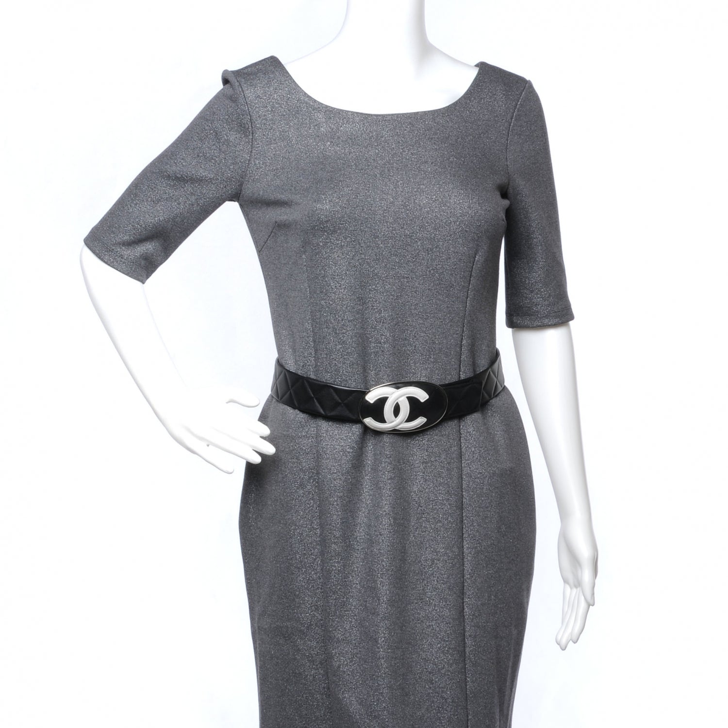 Chanel Lambskin Quilted CC Belt 80 32 Black 2 of 5