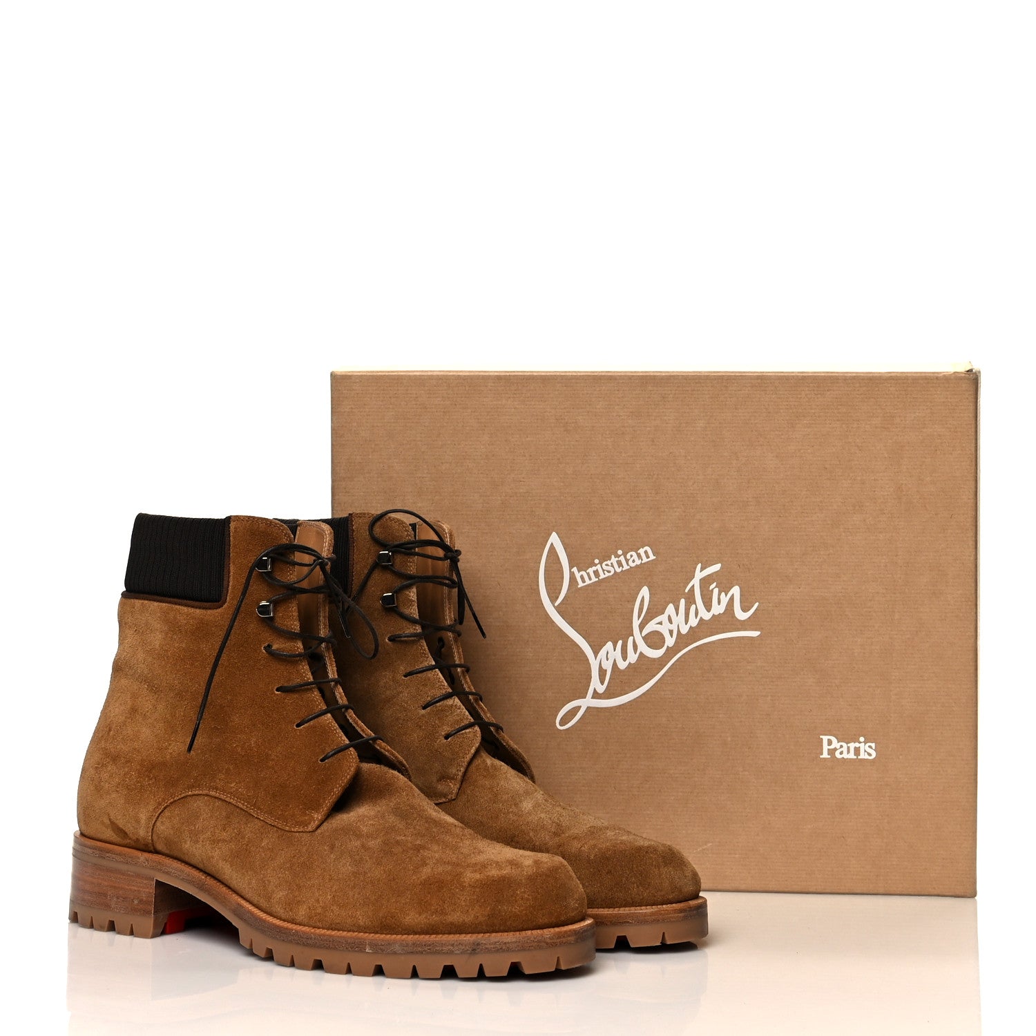 Christian Louboutin Suede Mens Trapman Flat Boots 43 Terra 10 of 10