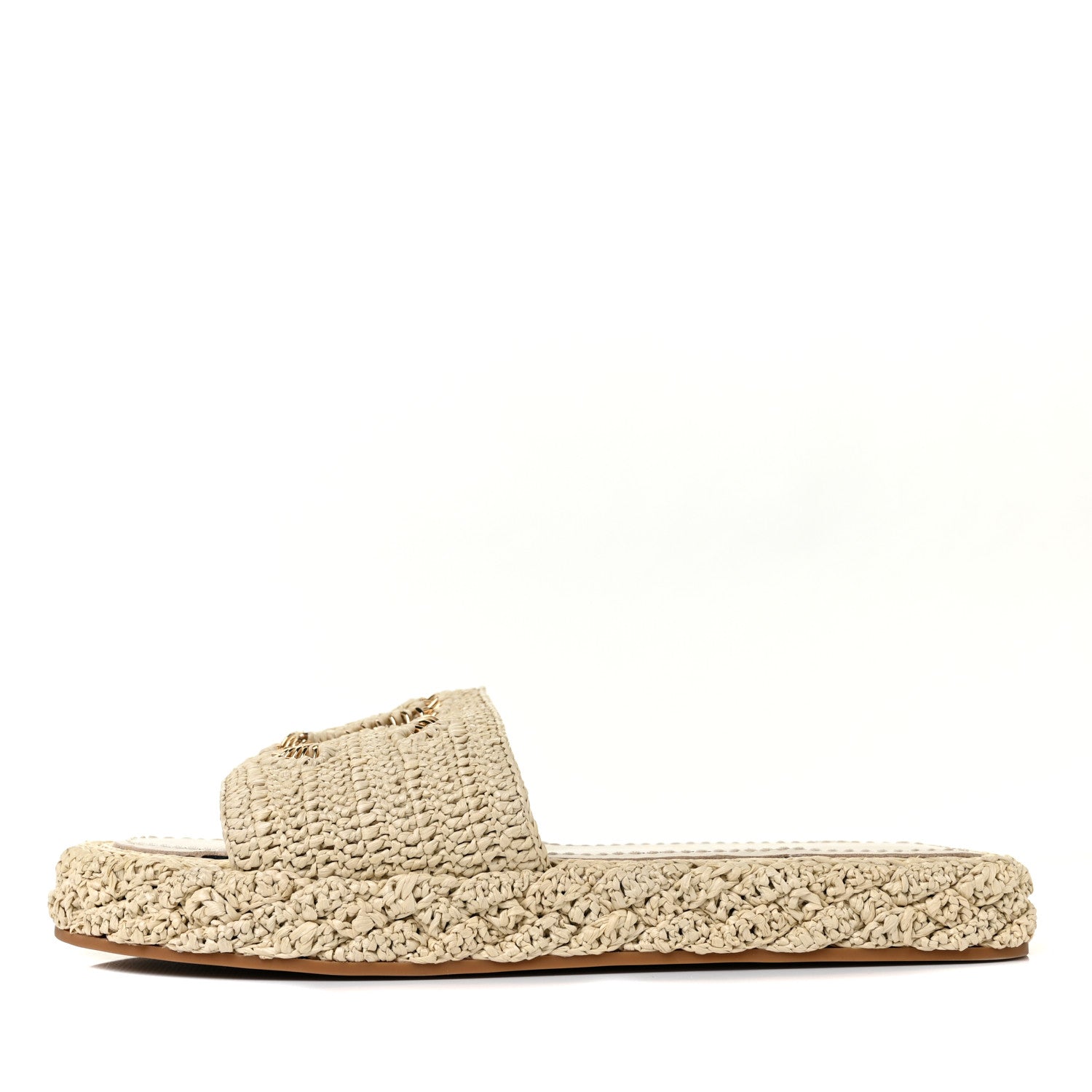 Chanel Cord Braided CC Mules 39 Light Beige 1 of 10