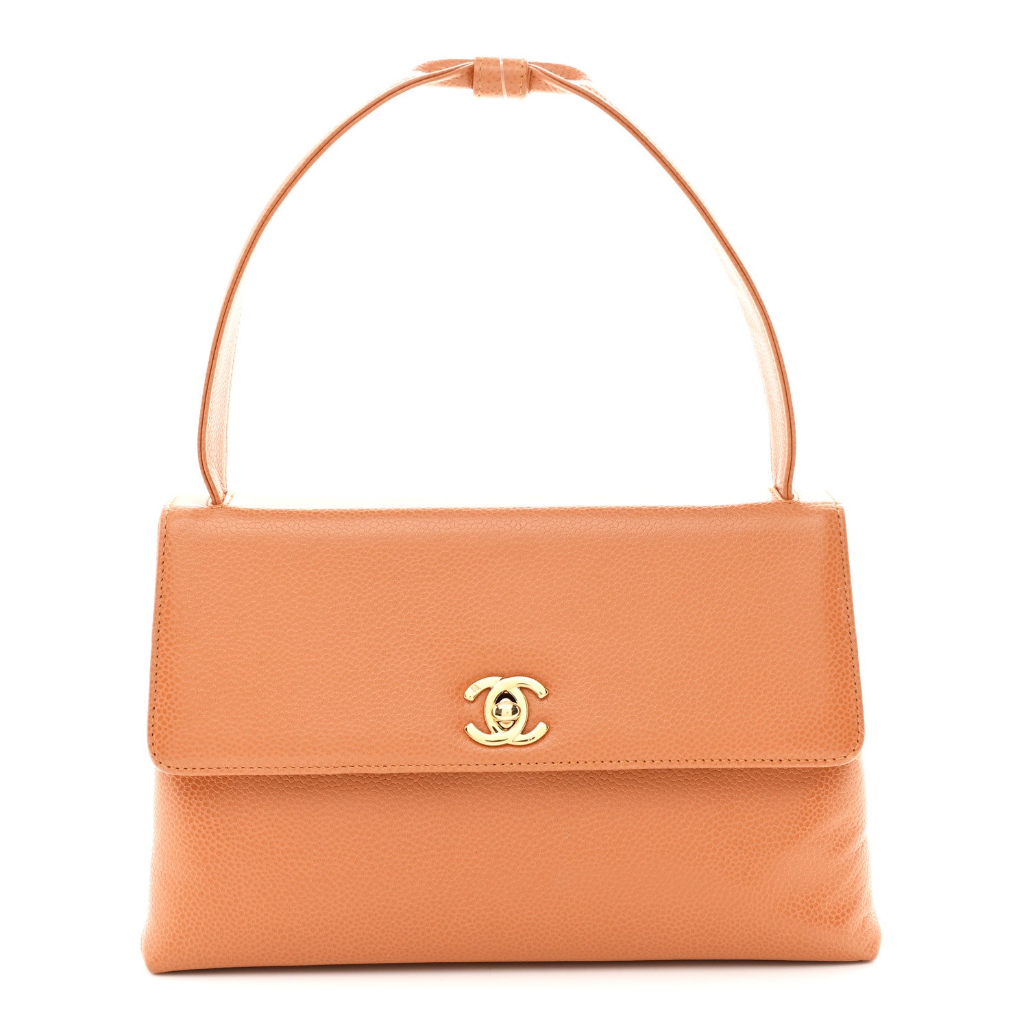 Chanel Caviar Top Handle Kelly Flap Brown 1 of 12