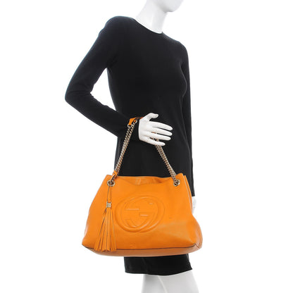 Gucci Pebbled Calfskin Medium Soho Chain Shoulder Bag Curcuma 2 of 20