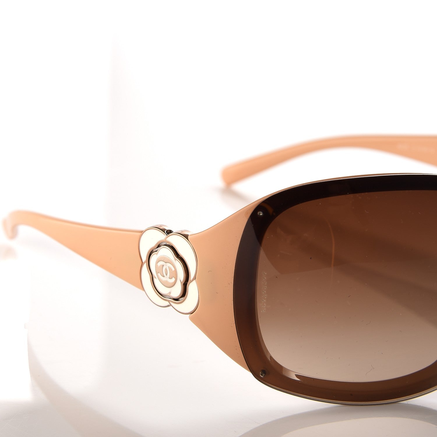 Chanel Camellia CC Sunglasses 6032 Beige 7 of 9