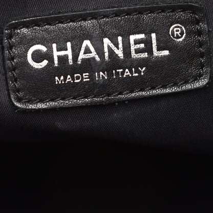 Chanel Coated Canvas Quilted Large Paris Biarritz Tote Black 6 of 11
