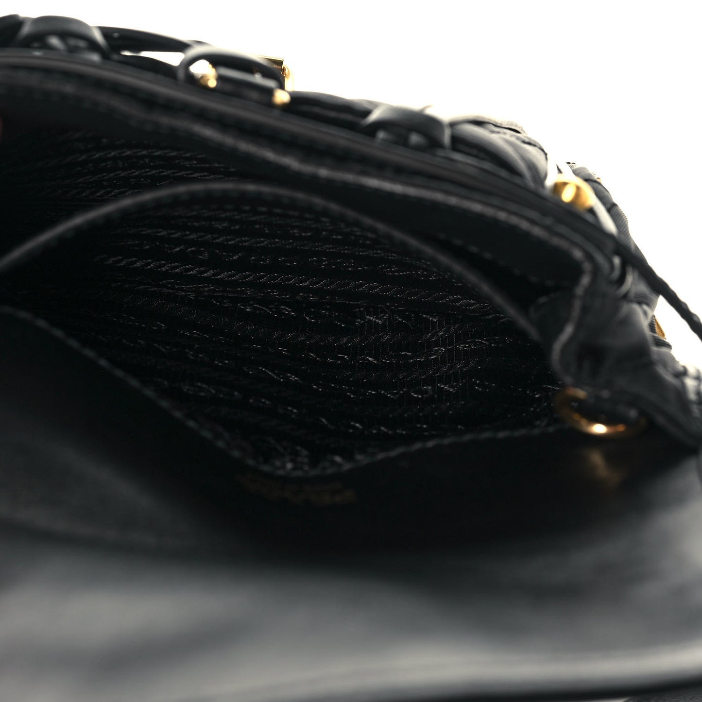 Nylon Embroided Corsaire Belt Bag Black