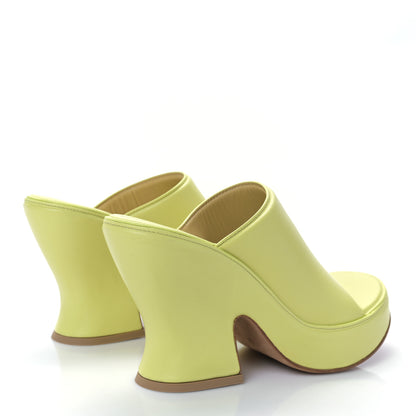 Bottega Veneta Nappa Lagoon Slide Platform 115 Wedge Sandals 37 Seagrass 4 of 7