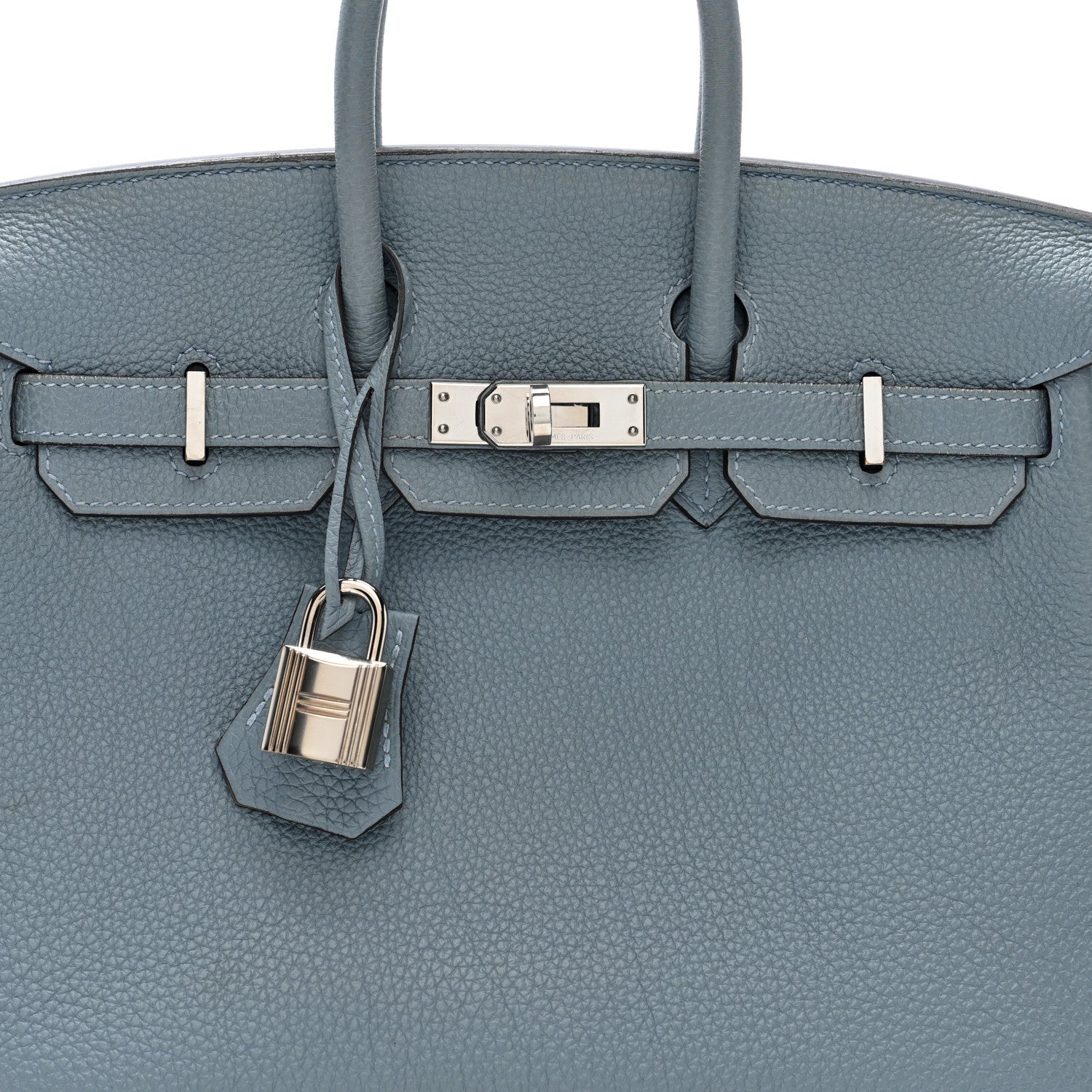 Hermes Togo Verso Birkin 25 Bleu Lin Chai 8 of 10