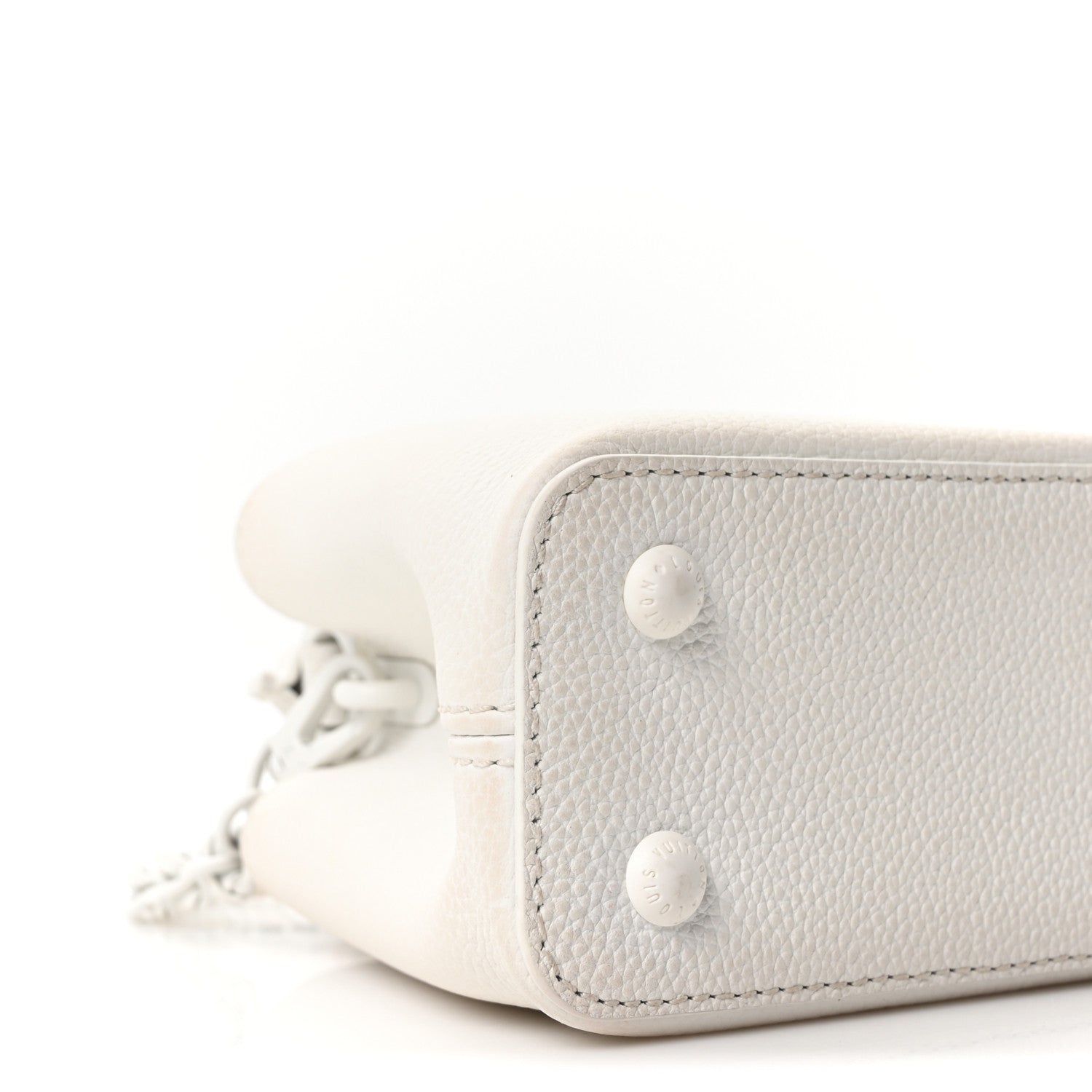 Louis Vuitton Taurillon Capucines East West Mini Optic White 7 of 8