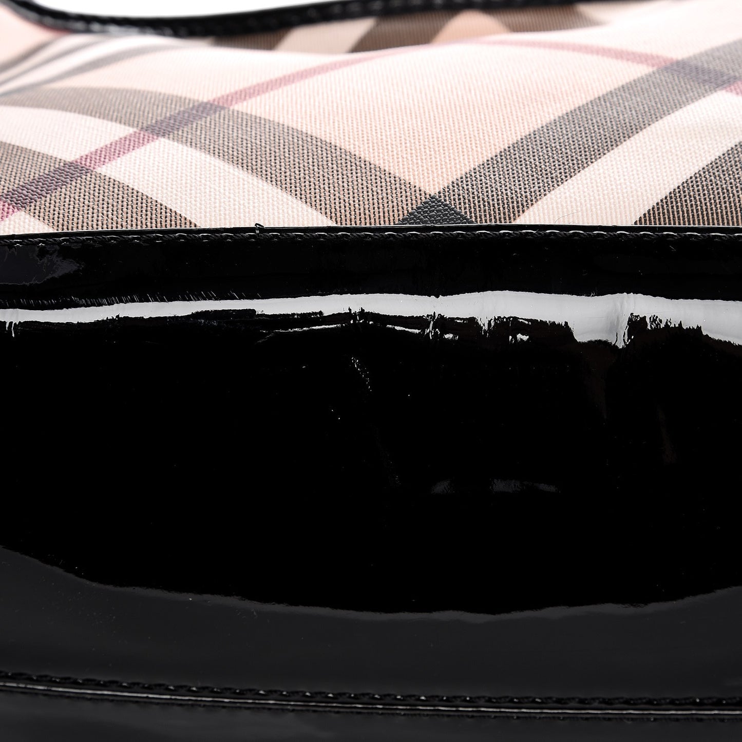 Patent Trim Supernova Check Ashmore Tote Black