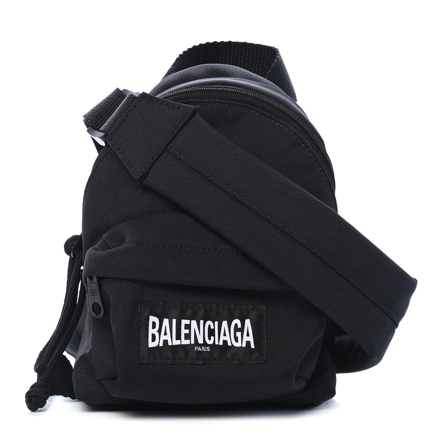 Recycled Casual Nylon Mini Oversized Backpack Black