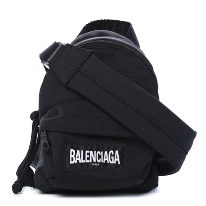 Balenciaga Recycled Casual Nylon Mini Oversized Backpack Black 1 of 8