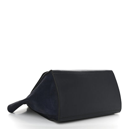 Celine Drummed Calfskin Suede Large Trapeze Navy 4 of 9