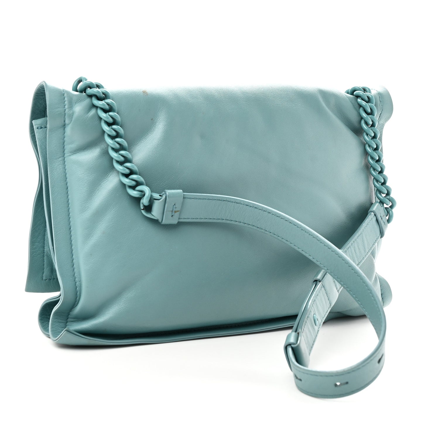 Calfskin Small Viva Bow Shoulder Bag Tyrone Turquoise
