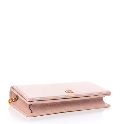 Gucci Dollar Calfskin Mini GG Marmont Chain Wallet Perfect Pink 4 of 10