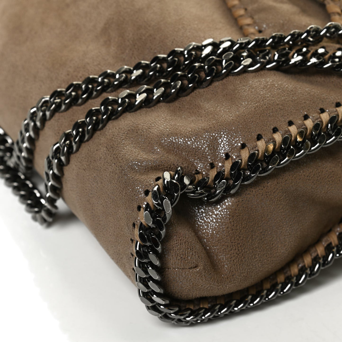 Shaggy Deer Falabella Fold Over Tote Brown