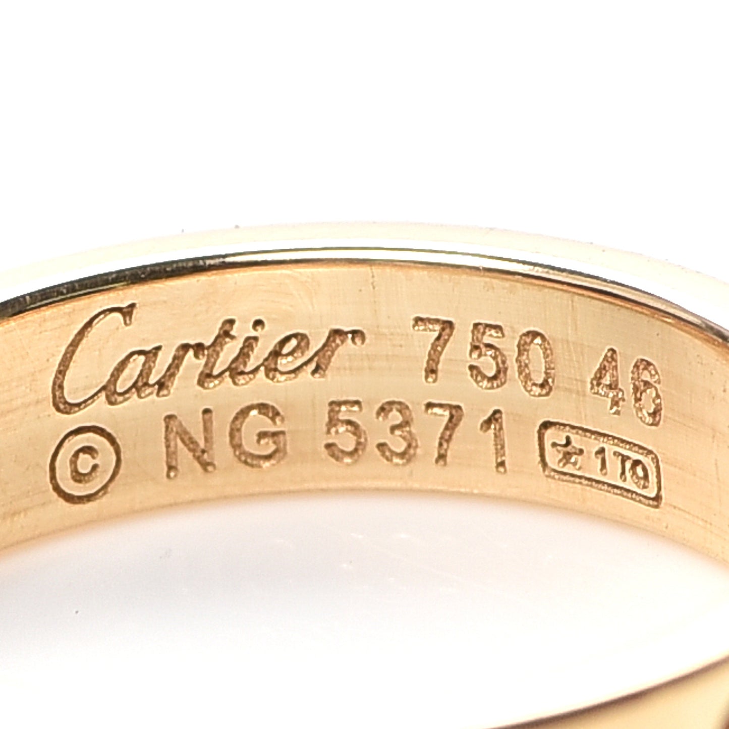 18K Yellow Gold Diamond 4mm LOVE Wedding Band Ring 46 3.75