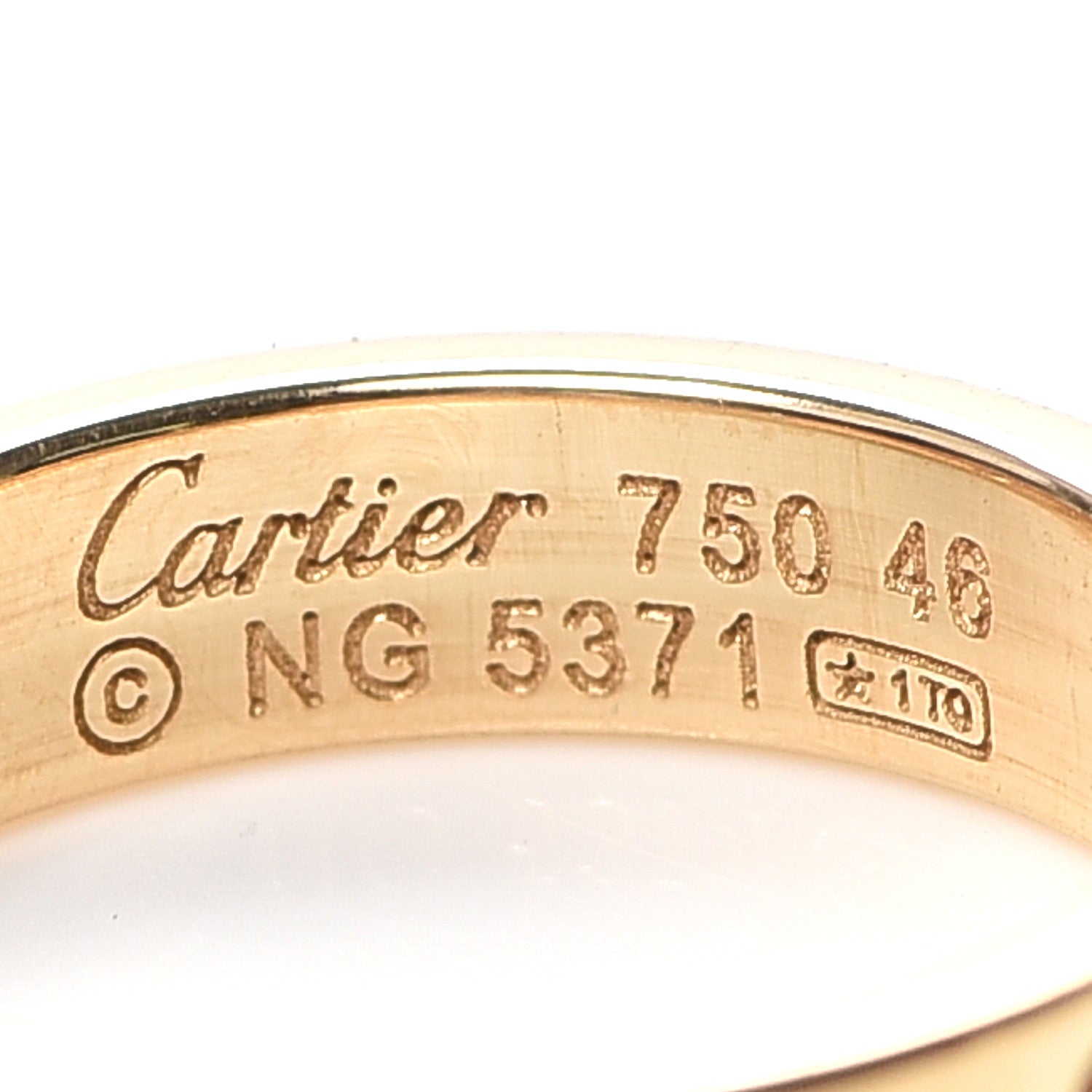 Cartier 18K Yellow Gold Diamond 4mm LOVE Wedding Band Ring 46 3.75 4 of 4
