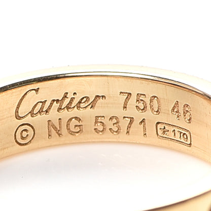Cartier 18K Yellow Gold Diamond 4mm LOVE Wedding Band Ring 46 3.75 4 of 4