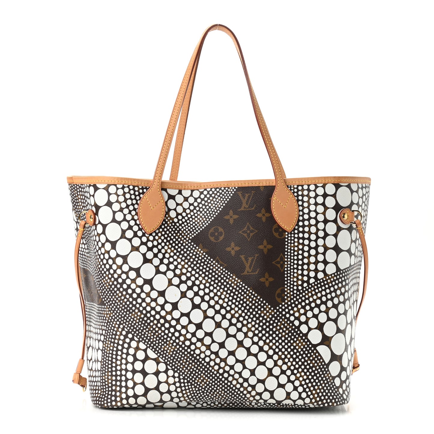 Monogram Kusama Waves Neverfull MM White