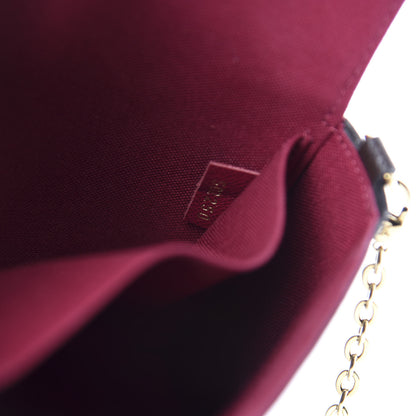 Louis Vuitton Monogram Pochette Felicie Chain Wallet Fuchsia 12 of 14