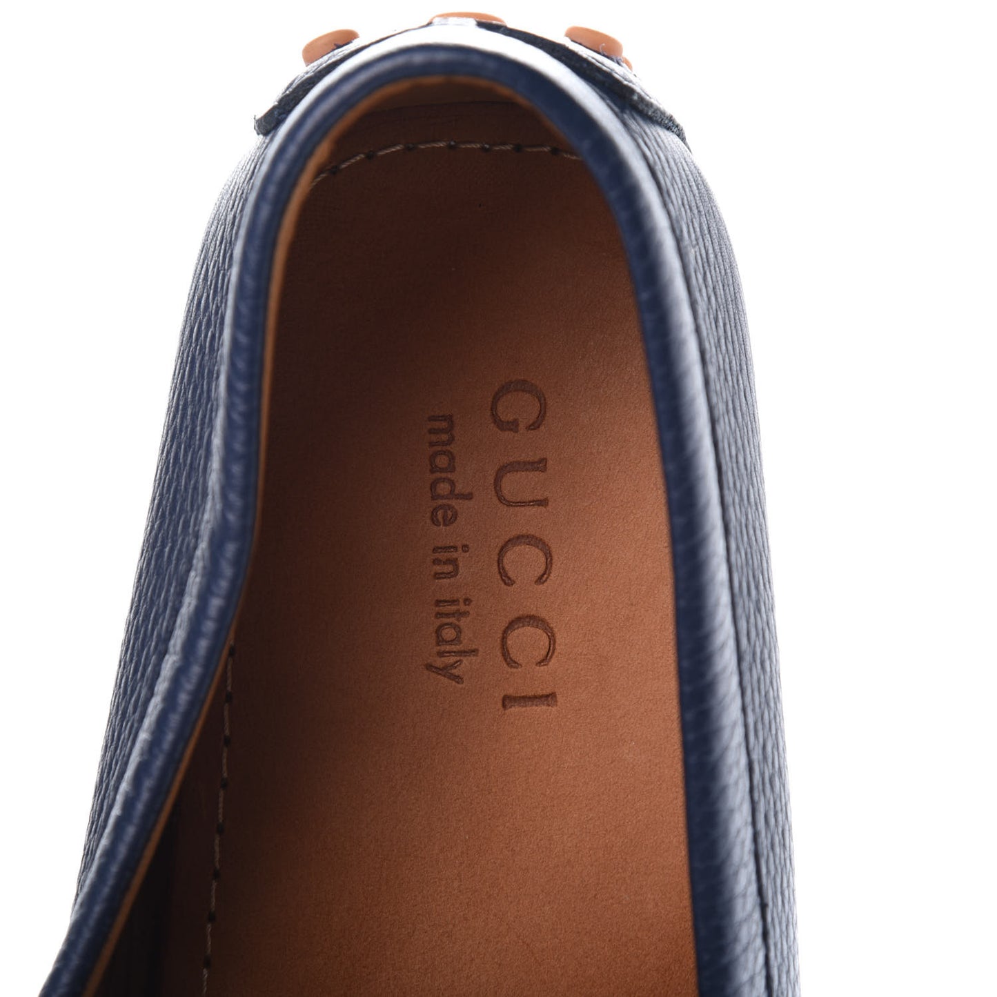 Road Calfskin Web Mens Horsebit Driver Loafers 8.5 Maritime