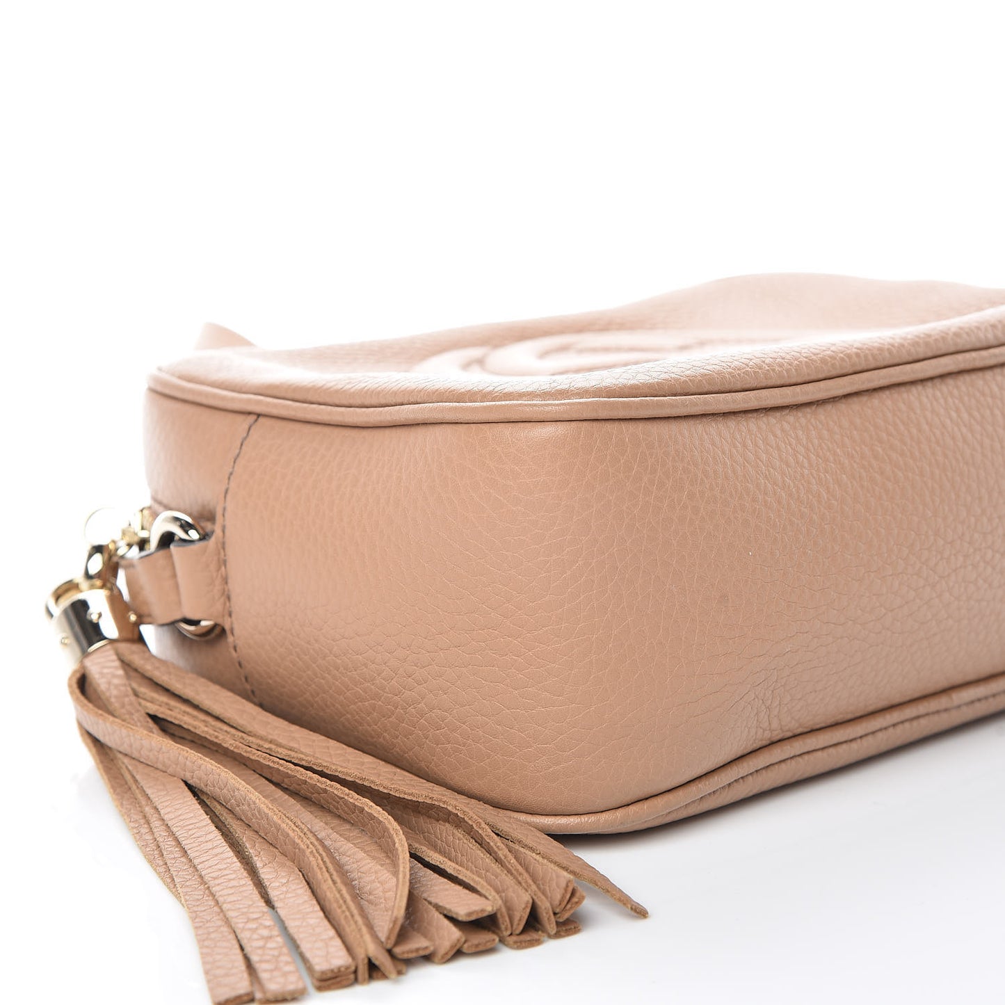 Pebbled Calfskin Small Soho Disco Bag Camelia