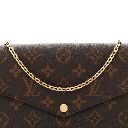 Louis Vuitton Monogram Pochette Felicie Chain Wallet Fuchsia 8 of 10